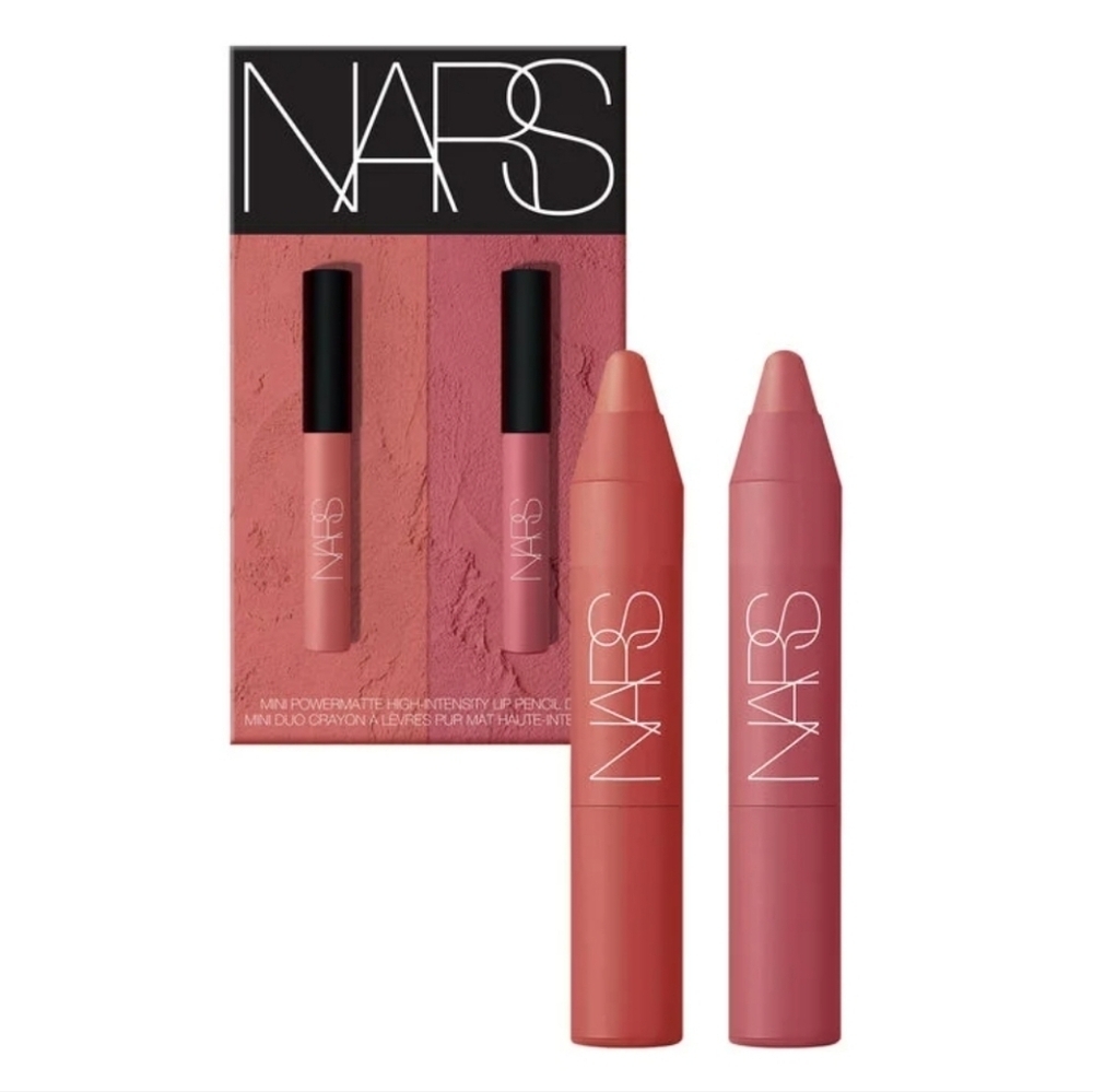 NARS Mini Powermatte High Intensity Lip Pencil Duo, 1.6g x2, NIB